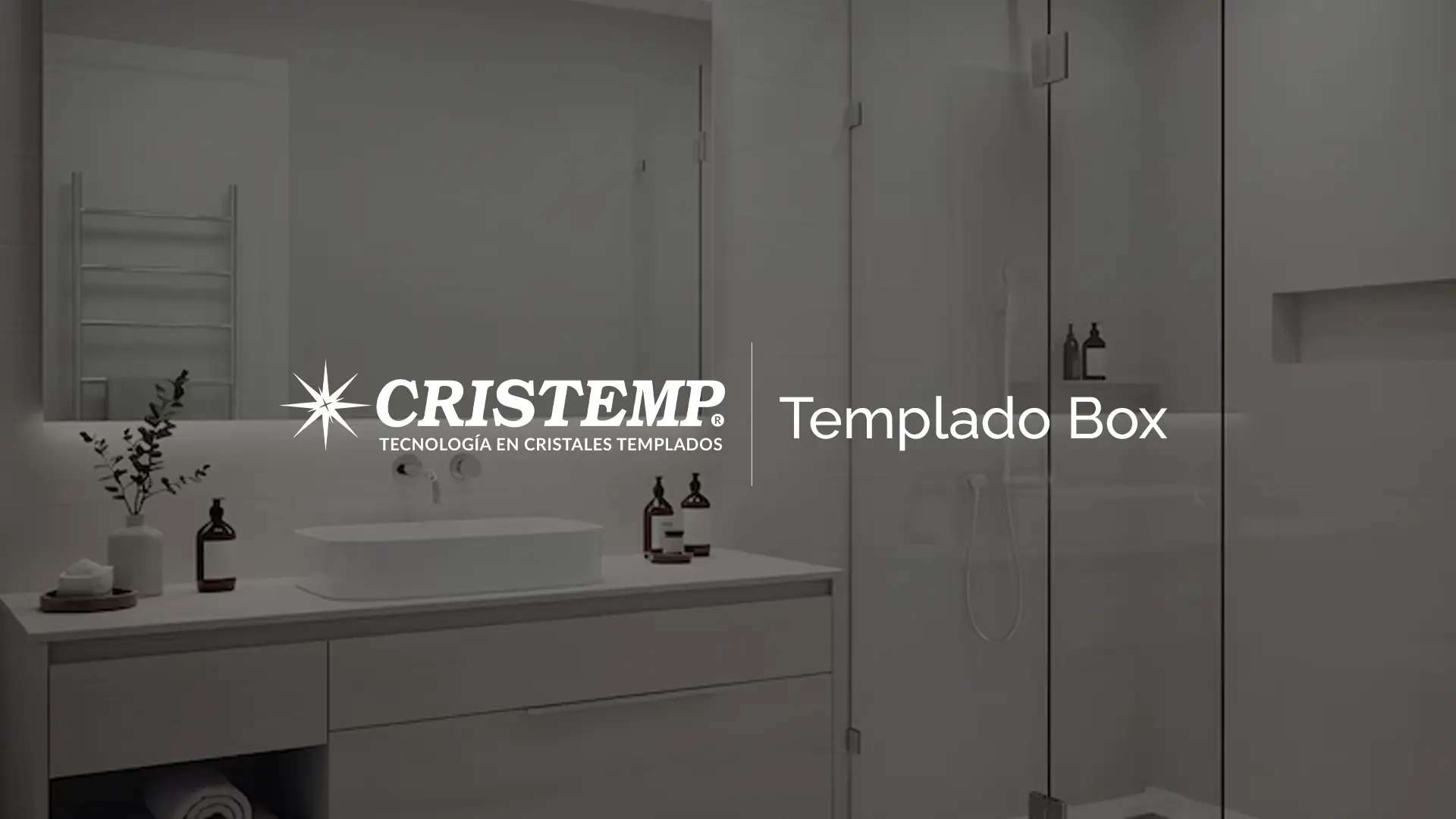Mampara de baño con cristal templado box